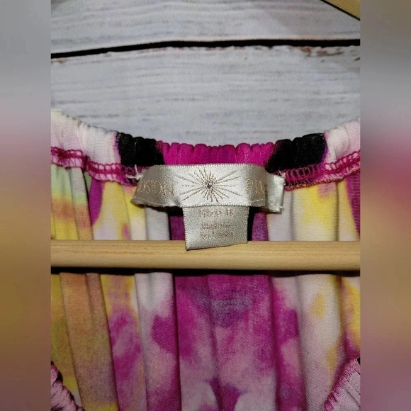 Boston Proper Batik Halter Maxi Dress size 8 Floral Vacation Beach Travel Resort - Picture 3 of 7